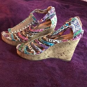 Summer Wedges multi colored